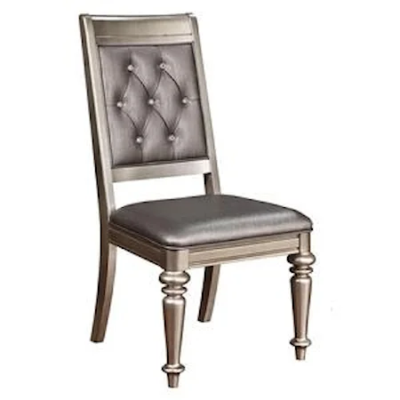Upholstered Side Chair with Tufted Back
